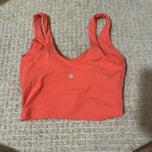 Lululemon align tank. IN REAL LIFE IT LOOKS LIKE CORAL NOT BRIGHT ORANGE.
